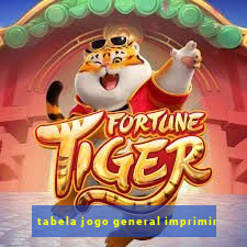 tabela jogo general imprimir