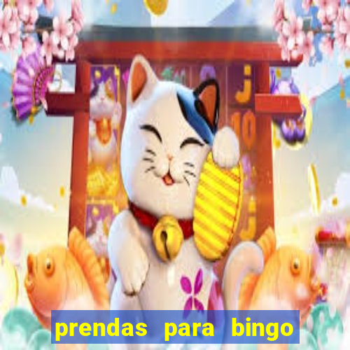 prendas para bingo de natal